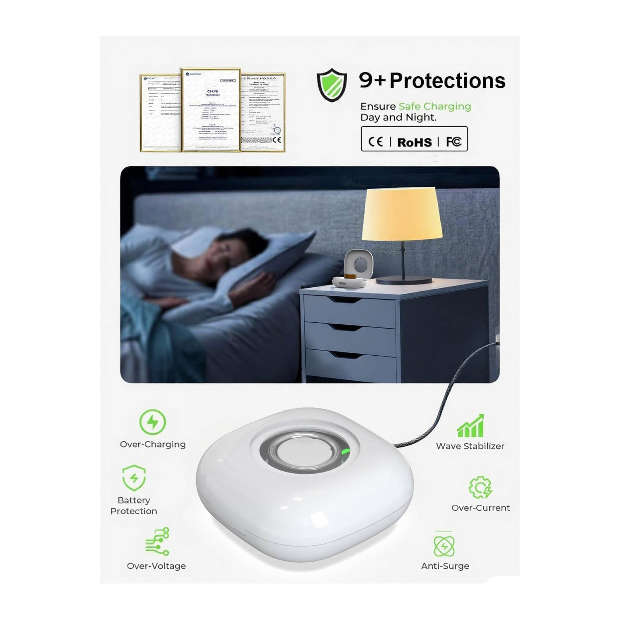 Зарядний кейс BUSQUEDA Wireless Charging Case для Oura Ring 4 (white)